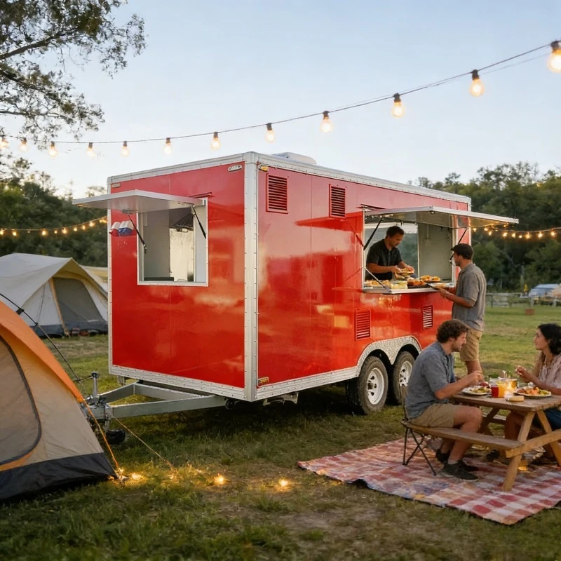 Mobile Food Truck With Bakery Equipment Oven Mixer Display Cases Commercial Street Food Cart Mobile Bakery Kitchen For Business