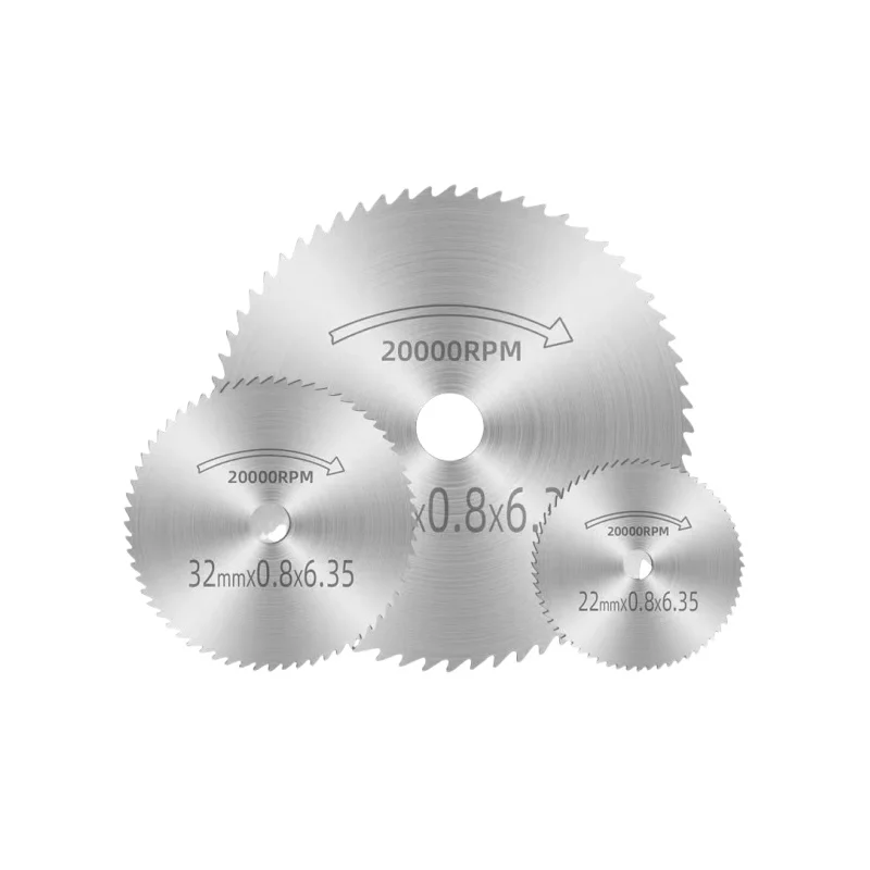 Mini scie circulaire HSS, ensemble de 6 pièces, rectifieuse électrique, outil à distance pour couper le traitement du bois