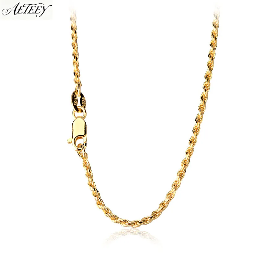 S925 Sterling Silver Twisted Rope Chain 1.0/1.5mm Thick Women Necklace Matching Chain