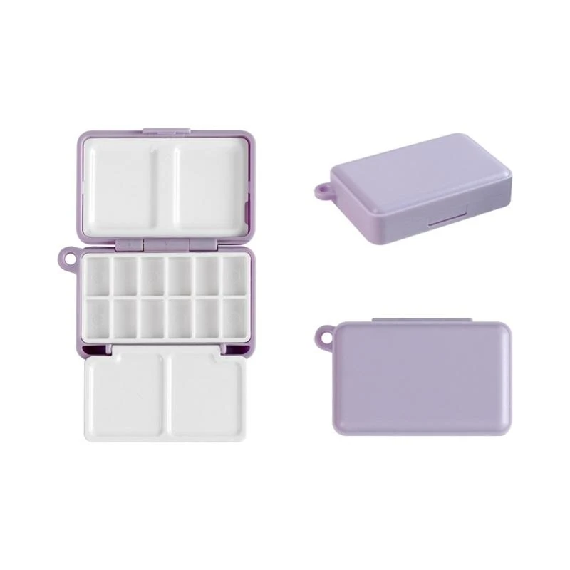  Watercolor Paint Palette 12 Well Folding Palette Box Paint Mixing Tray For Watercolour Oil Acrylics Gouaches Paints