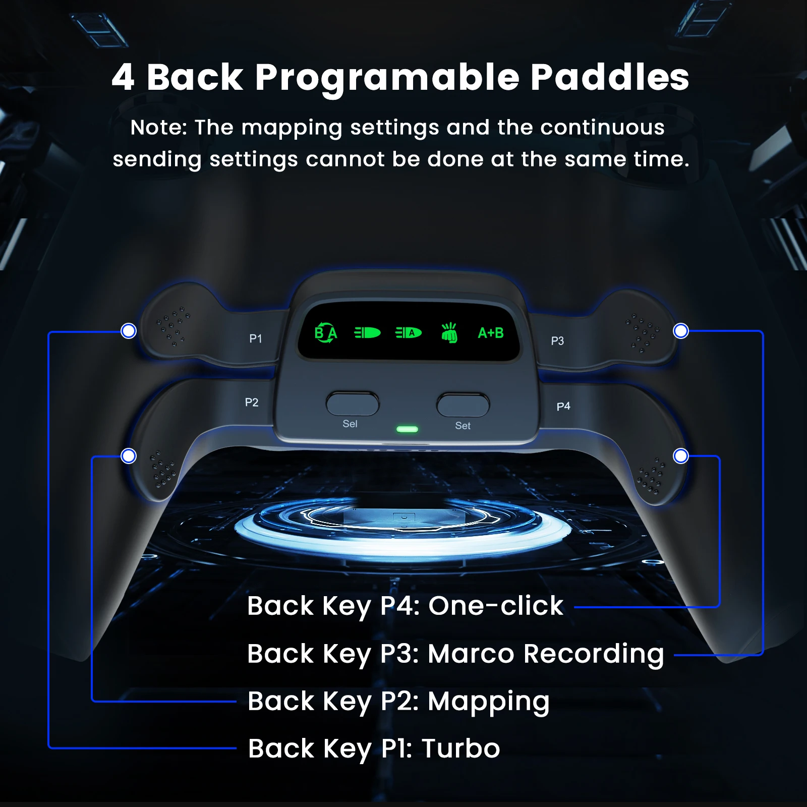 Remappable RISE 4.0 Remap Kit, Upgrade Board &Redesigned Back Shell & 4 Back Buttons for ps5 Controller BDM-010&020&030&040&050