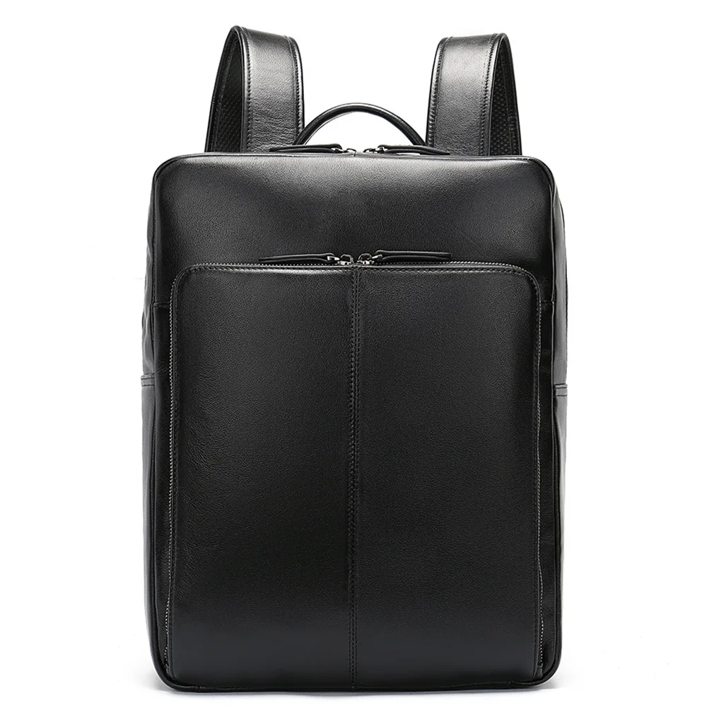 

Genuine Leather Men's Backpack Bag For Men Fashion Desinger Luxury Brand School Bag For 14 Inch Laptop Student Daypack