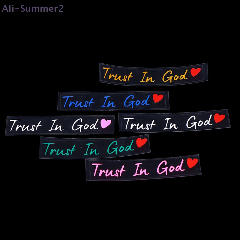 {MX} Trust In God Car Review Mirror Decals Cute Color Vinyl Decoration Stickers Christian Religious Faith Review Mirror Decal