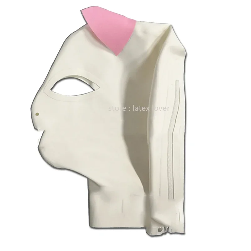 

Latex Mask Rubber Unisex Hood Cosplay Cat woman Back Zipper Rubber Fetish Cosplay Mask Latex Headgear Customized XS-XXL