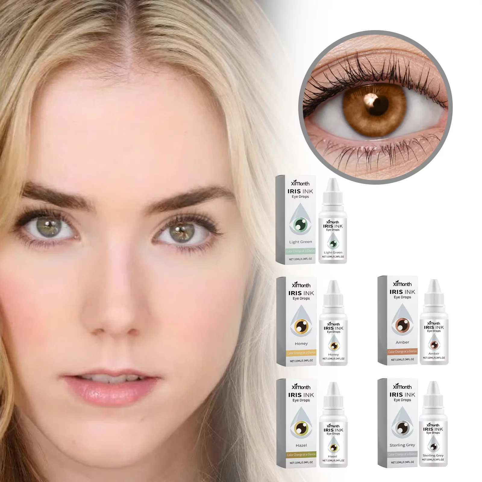 Color Changing Eye Drop Relieve Eye Discomfort Fatigue Dry Safe Gentle Lighten Brighten Eye Color Visibly Change Eye Care Liquid