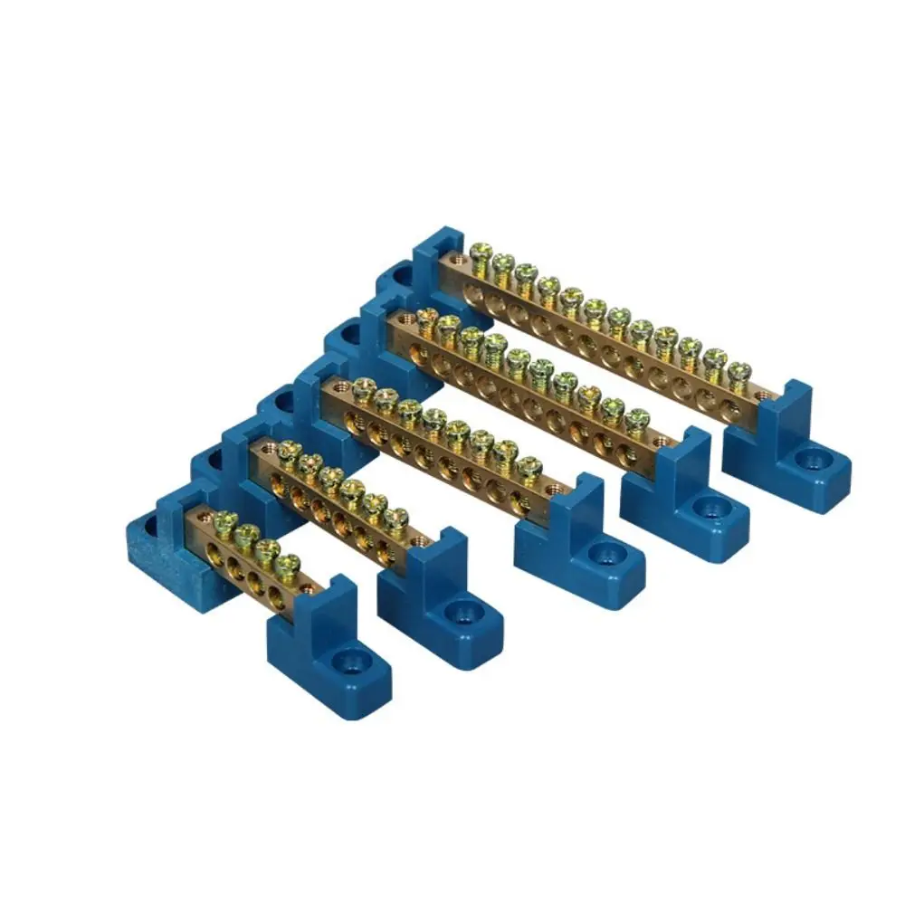 New 6*9 Copper Ground Bar 4/6/8/10/12 Hole High Bridge Type Zero Row Terminal Block Distribution Box