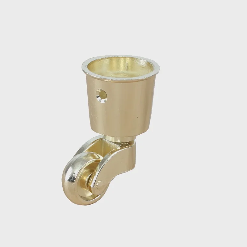 4Pcs Zinc Round Swivel Cup Caster Wheels Antique Bronze Gold Furniture Piano Wine Serving Trolley