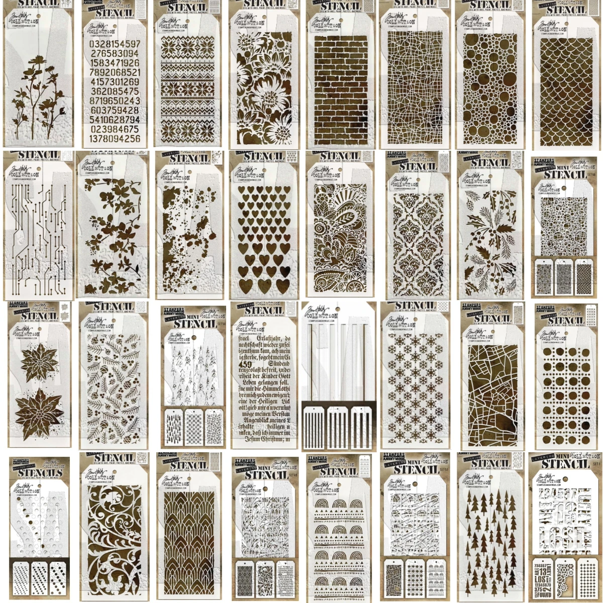 Fragment eines Ziegelsteins und der Blumen 2025, neue Liebes-Schablone für DIY Scrapbooking, Basteln, Fotoalbum-Vorlage, handgefertigte Dekoration