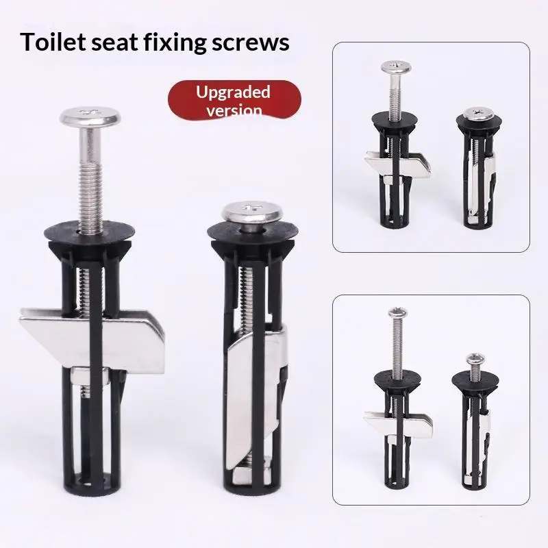 Stainless Steel Toilet Cover Fastener Bolt Kit Wear Resistant Retractable Top Mount Hinge Screw for Plumbing Repair Projects