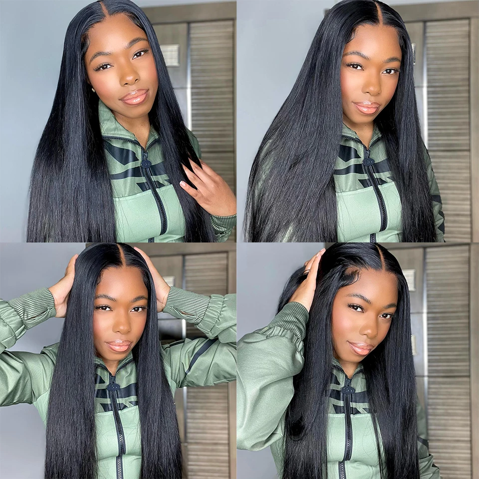 Straight Human Hair Bundles With Closure Bundles With Lace Frontal 100% Brazilian Human Hair 4x4/13x4 Transparent Lace Closure Frontal Natural Human