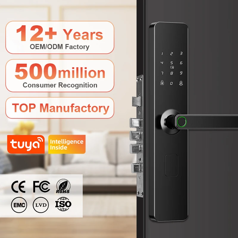 

July003 Fingerprint Lock Finger Print Doorlock With Key Sliding Door Bedroom Locks Online Digital Safe Manual Smart Russia Handl