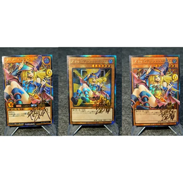 Diy Anime Yu Gi Oh! Black Magician Girl Collection Card Signature Card Refractive Color Flash Bronzing Kid Gifts 59*86Mm