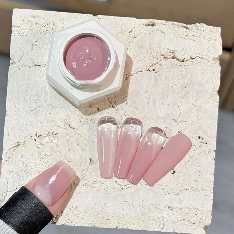 Pot de Gel Hexagonal pour tapotements d'ongles, 2/3/5g, couvercle rabattable, support de vernis à ongles, boîte d'emballage, organisateur de manucure, conteneur cosmétique