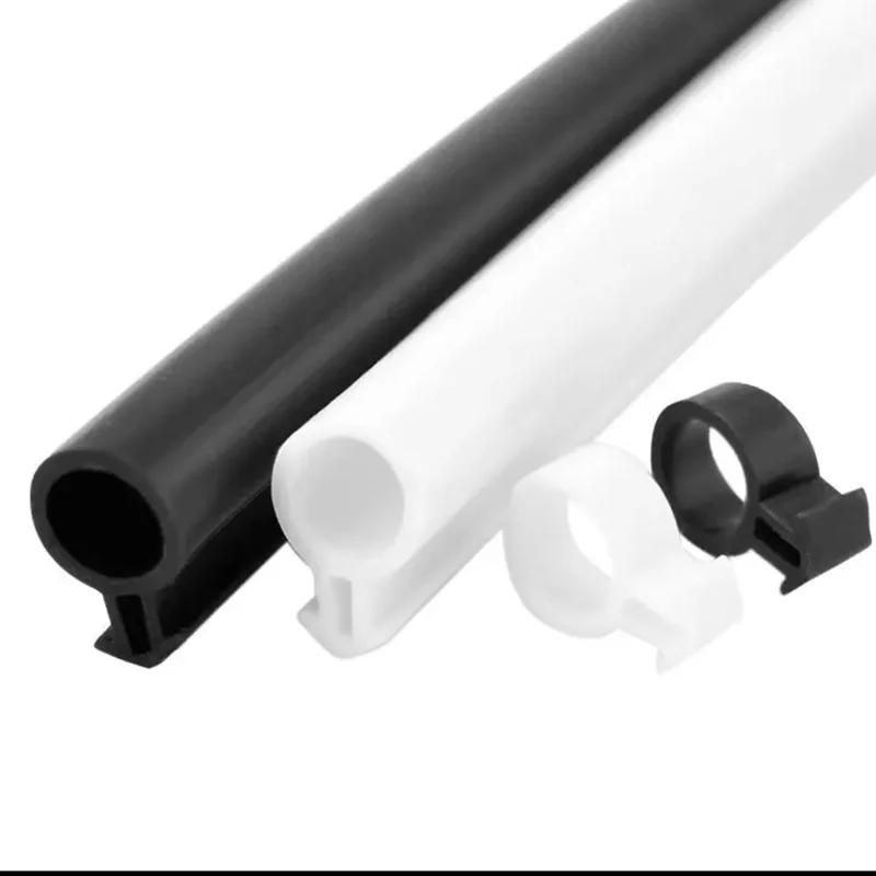 

10M O Type Plastic Steel Door Window Block Sealing Weather Stripping Silicon Rubber Elastic Band Hollow Bulb Draft Stopper Magic