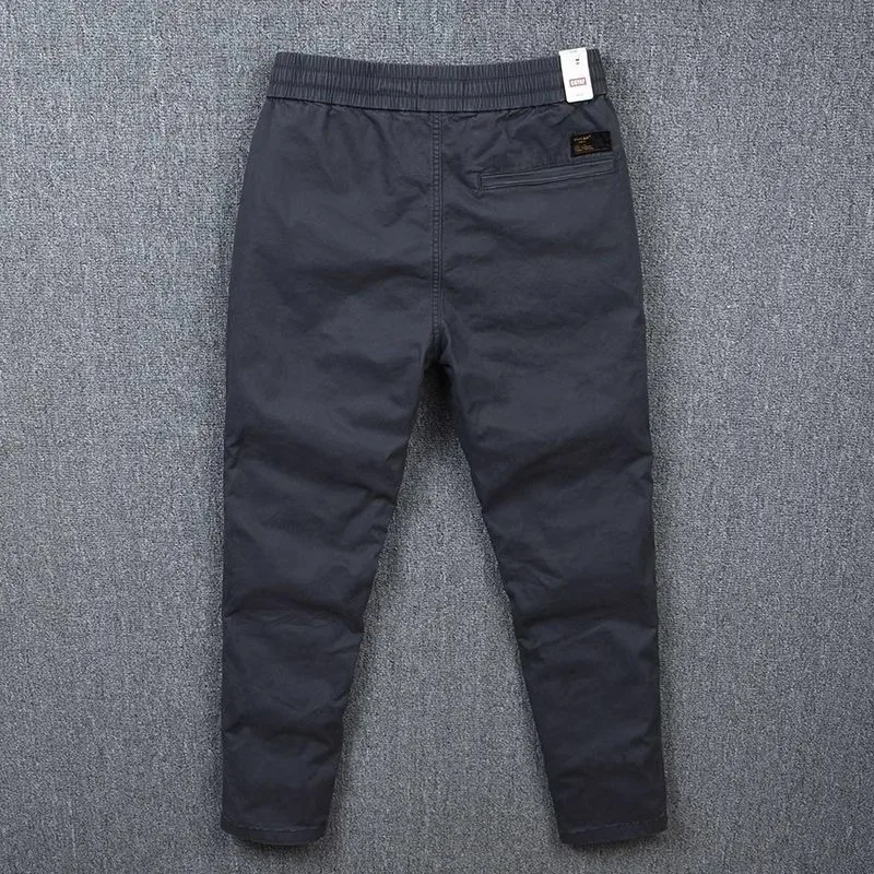 بنطلون عمل كاجوال على الطراز الأمريكي للرجال، مناسب للربيع والخريف، متين ومقاوم للتآكل، بنطلون طويل فضفاض بقصة مستقيمة