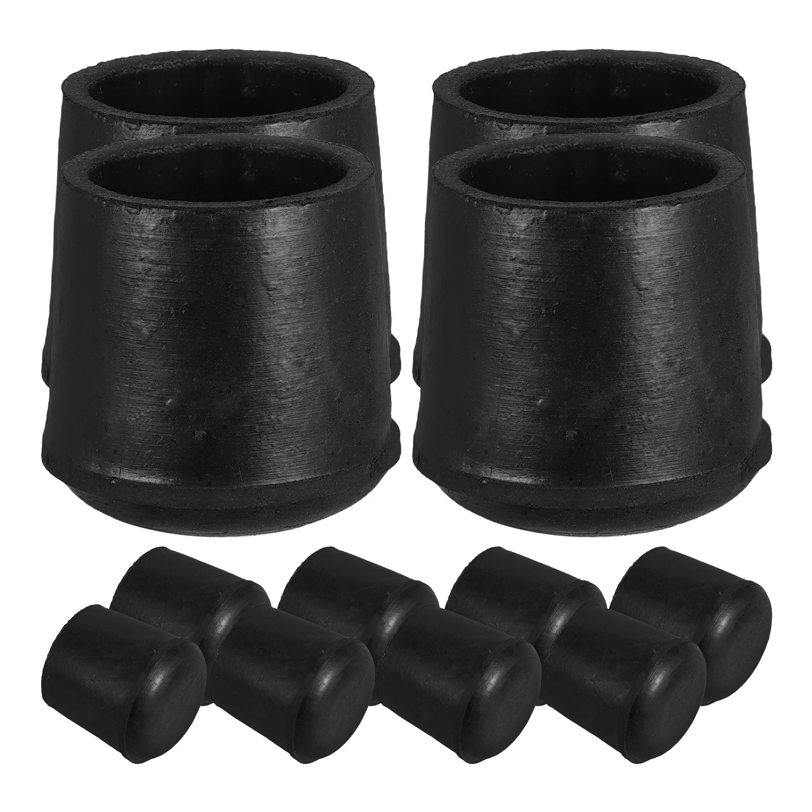 12Pcs Furniture Leg Protectors Semi-Round Durable Non-Slip Chair Table Foot Covers Wear Resistant Rubber Pads