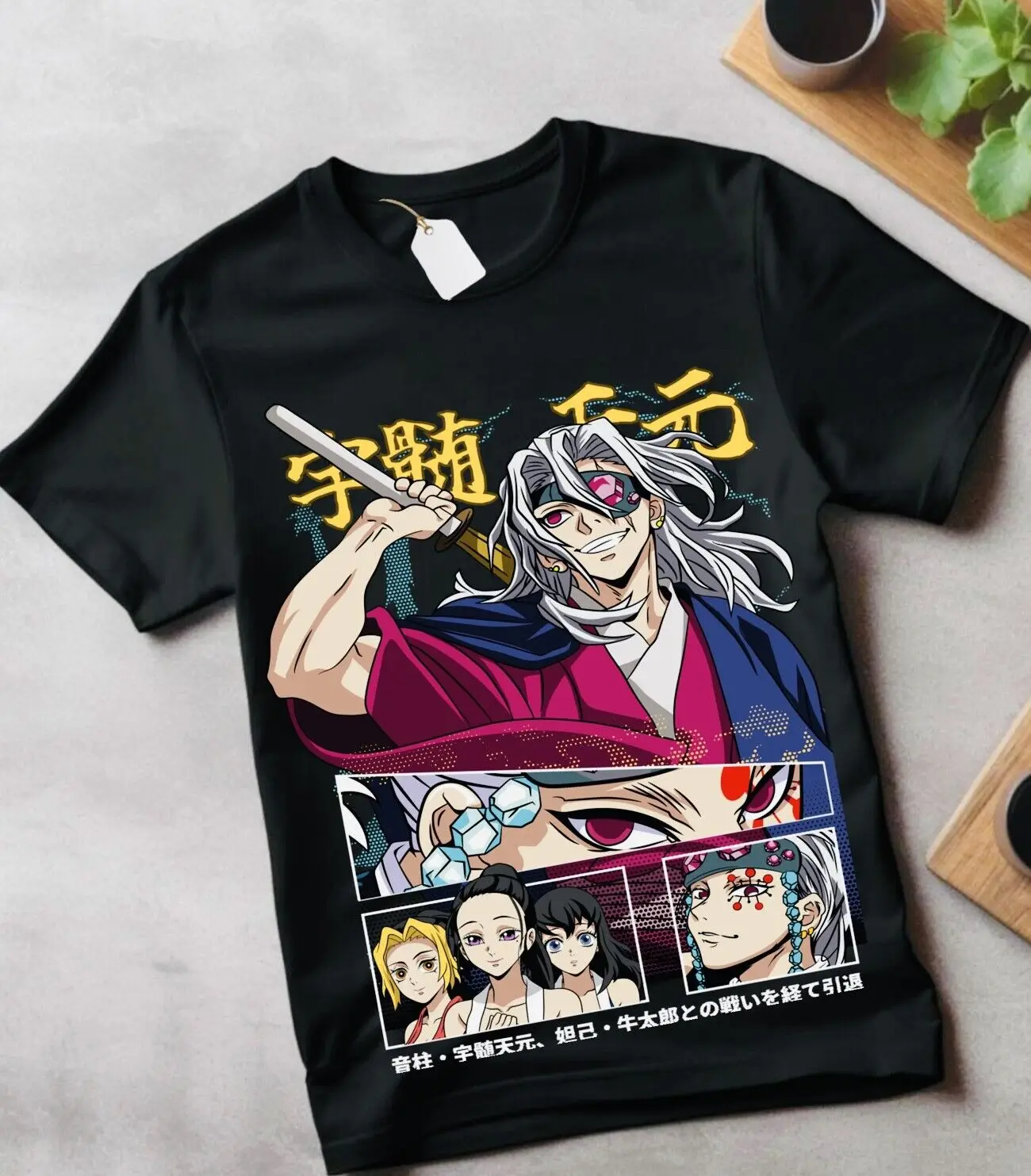 Tengen Uzui shirt Kimetsu no Yaiba,Black, New Unisex Shirt gift for her