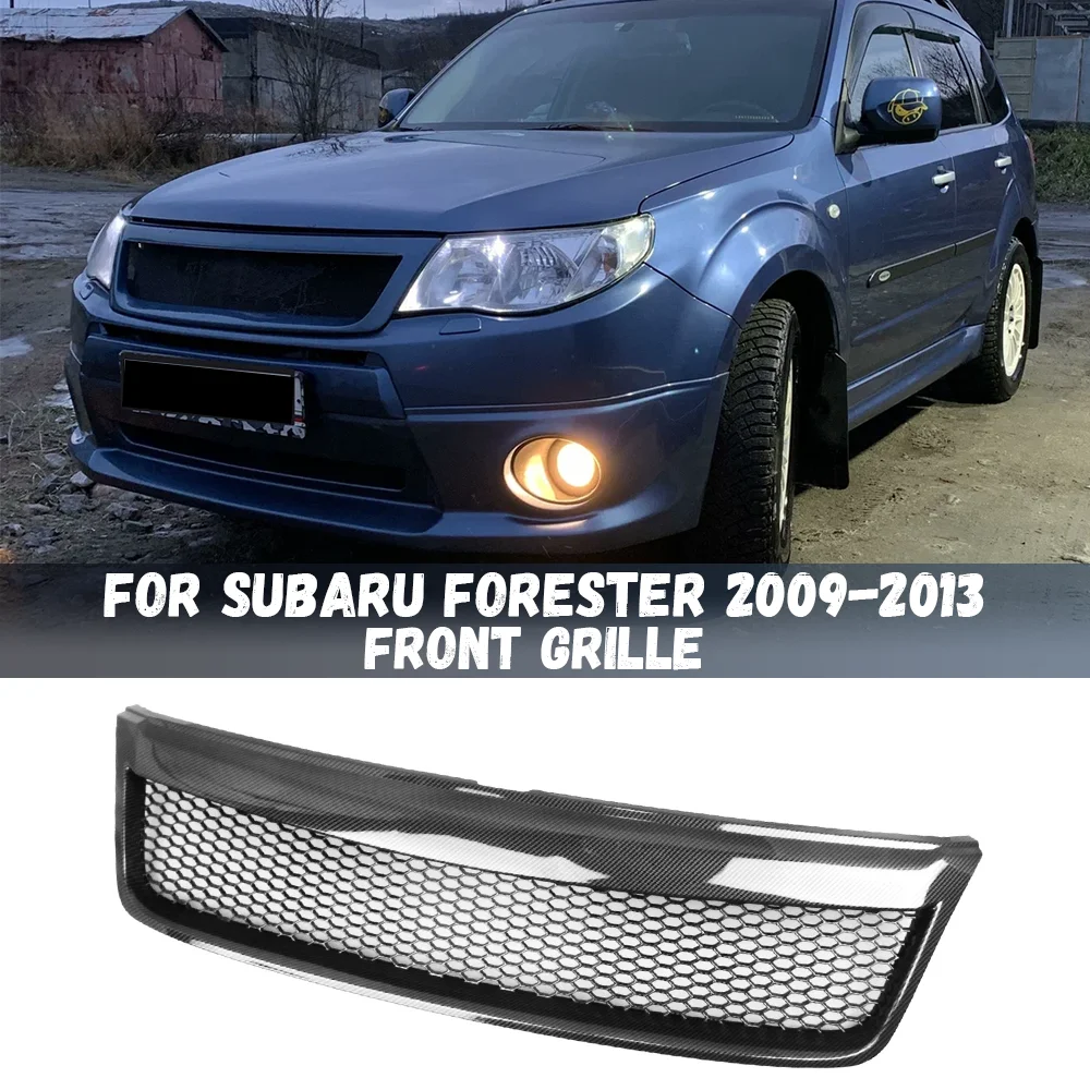 

For Subaru Forester 2009 2010 2011 2012 2013 Front Bumper Upper Grille Cover Honeycomb Mesh Grill CoverBody Kit