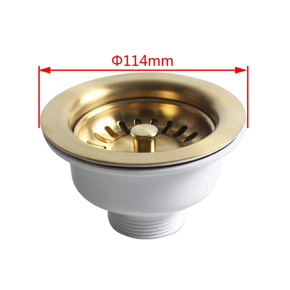 Kitchen Sink Drain 304 Stainless Steel Gold Finished high quality fashion pop-up antique antibrass finished