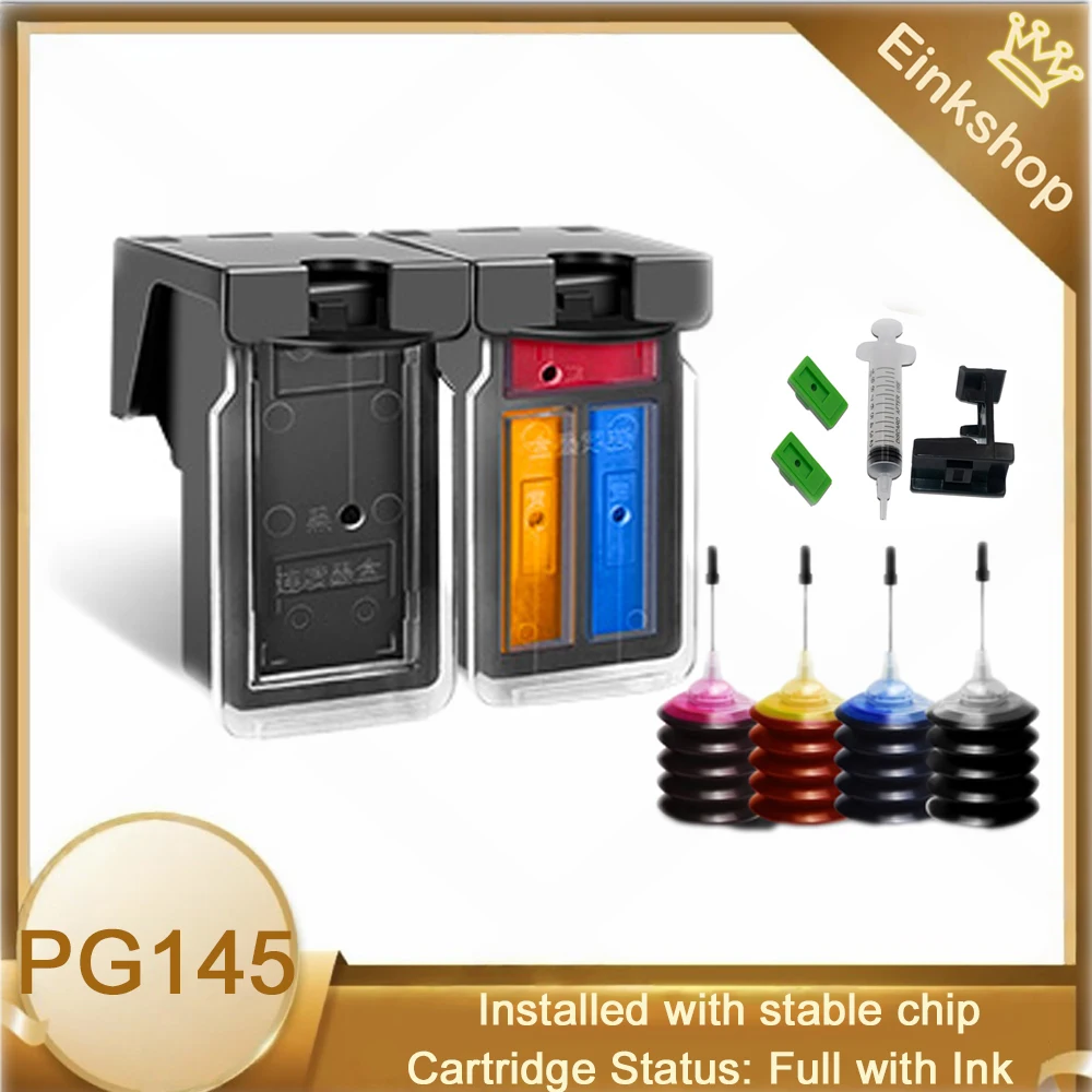 Remanufactured PG145 CL146  XL 145XL 146XL Refillable Ink Cartridge PG-145 CL-146 for Canon pixma MG2410 MG2510 MG3010 TS3110