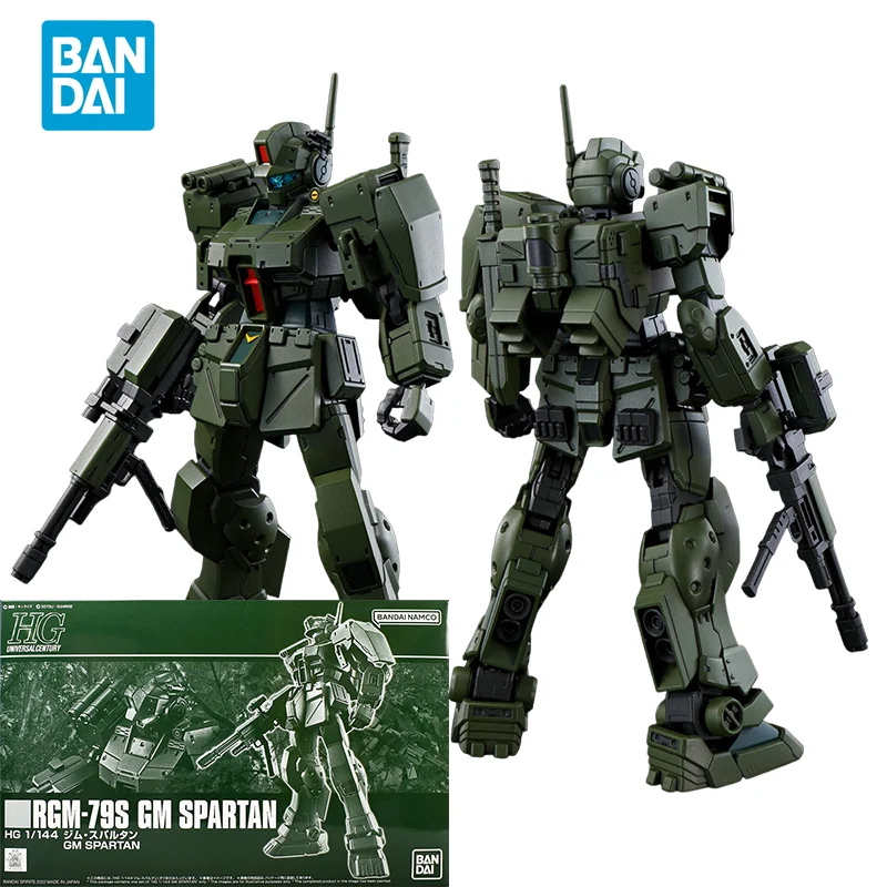 

Bandai Original GUNDAM Anime Model HG 1/144 GRGM-79S GM SPARTAN Action Figure PB Toys Collectible Model Gifts For Children