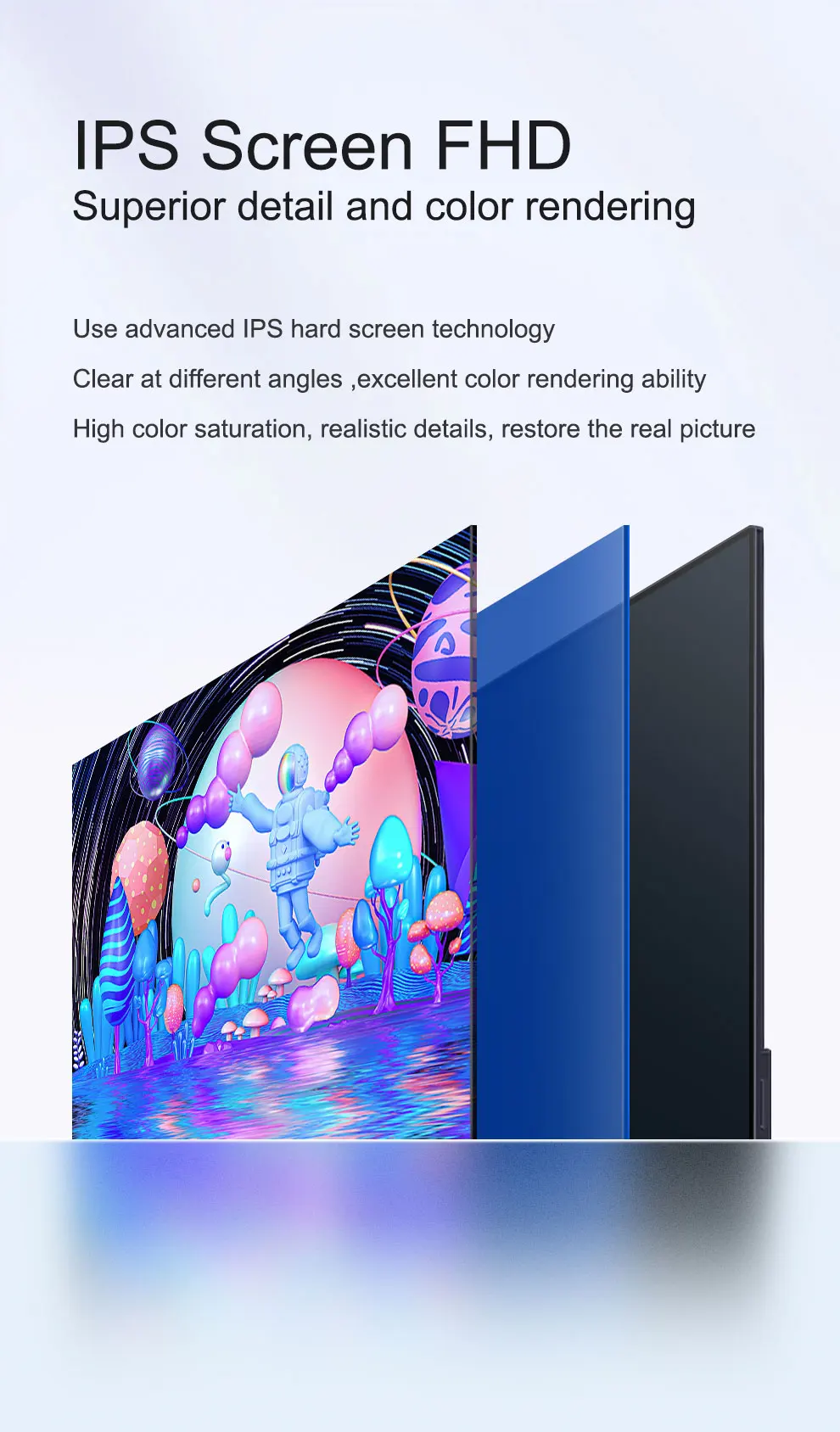 15,6 inch 1080p Touchscreen IPS Tragbare Monitor mit HDR USB-C HDMI-Kompatibel für Mobile Laptop Xbox PS4/5 schalter Metall Shell – Detail 3