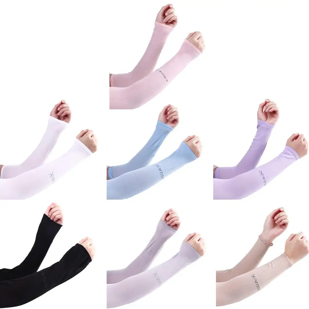 Anti UV Cycling Oversleeves Gradient Ice  Arm Warmers Women Arm Sleeves Women Sunscreen Sleeves Sun Protection Sleeves