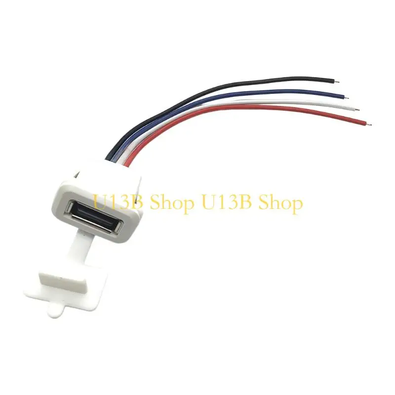 U13B IP67 Waterproof Solder Wires USB2.0 Female Port Female Socket Suitable for Supports Stable Data Transfer and Power Supply
