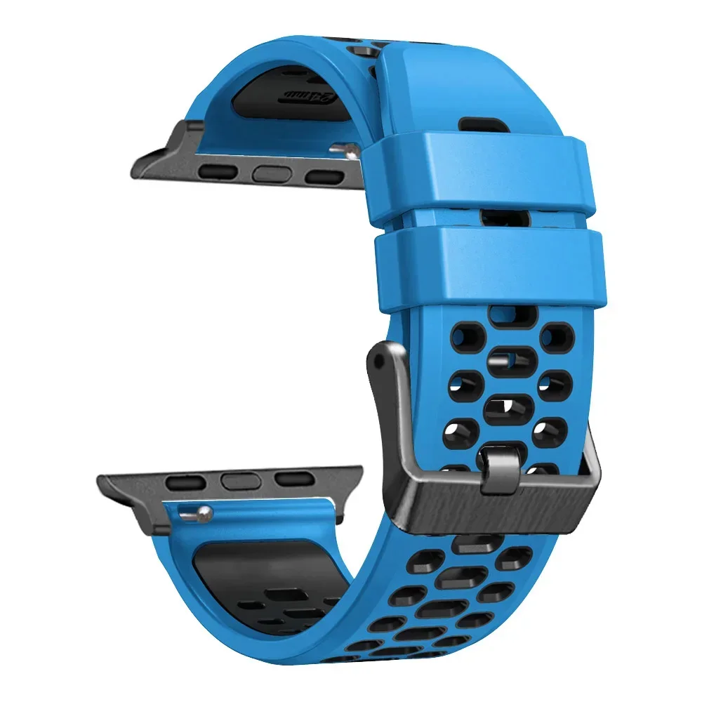 Sport Silikonarmband für Apple Watch Ultra 2 49 mm Armband Armband für Apple Watch Serie 9 8 7 SE 6 45 mm 44 mm 42 mm Zubehör