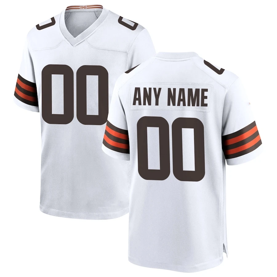 Maillot de football américain personnalisé, maillot cousu de Cleveland personnalisé, n'importe quel nom et numéro, toutes les S-3XL de taille américaine