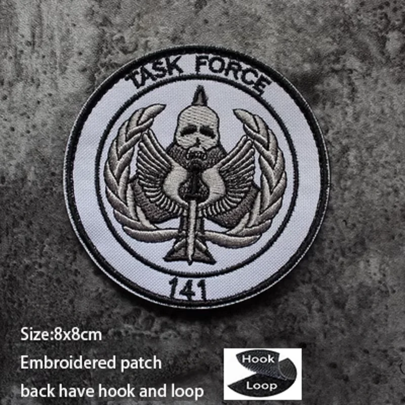 ZTY - Anime 141 Task Force COD Call of Duty Morale Badge Army Fan Embroidered Armband Clothing Wtih Backpack Hook Loop Patch