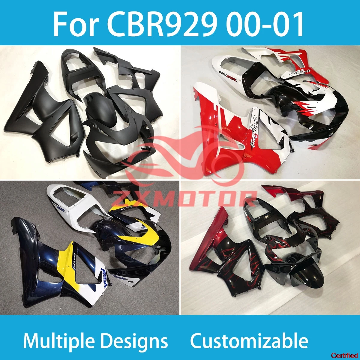 Fit For Honda CBR900RR 929 2000 2001 Motorcycle Spare Parts Fairing Kit CBR929RR 00 01 Complete Fairings Bodywork