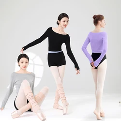 Women Long Sleeve Dance Sweater Winter Soft Ballet Warm Up Pullover Sweater for Leotards Teen Girls Thumb Hole Dance Tops Coat