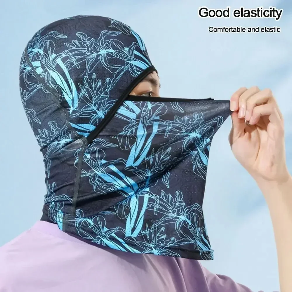 

Summer Ice Silk Head Cover Cycling Full Face Cap Sun Anti-uv Protection Sports Face Cover Headwear Bike Motorcycle Balaclava