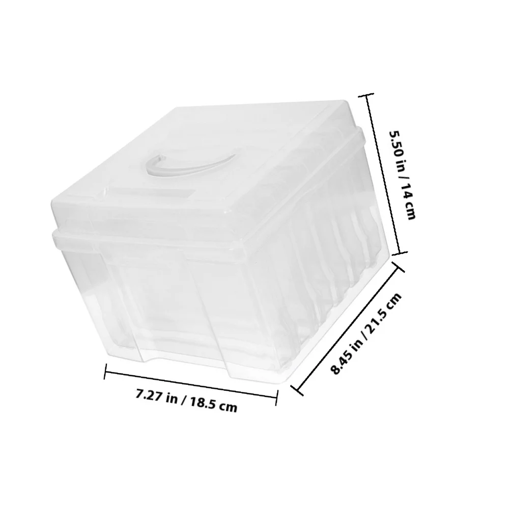 Photo Storage Box Plastic Card Container Organizer for Photos Postcards Jewelry Craft Small Object Storage Case