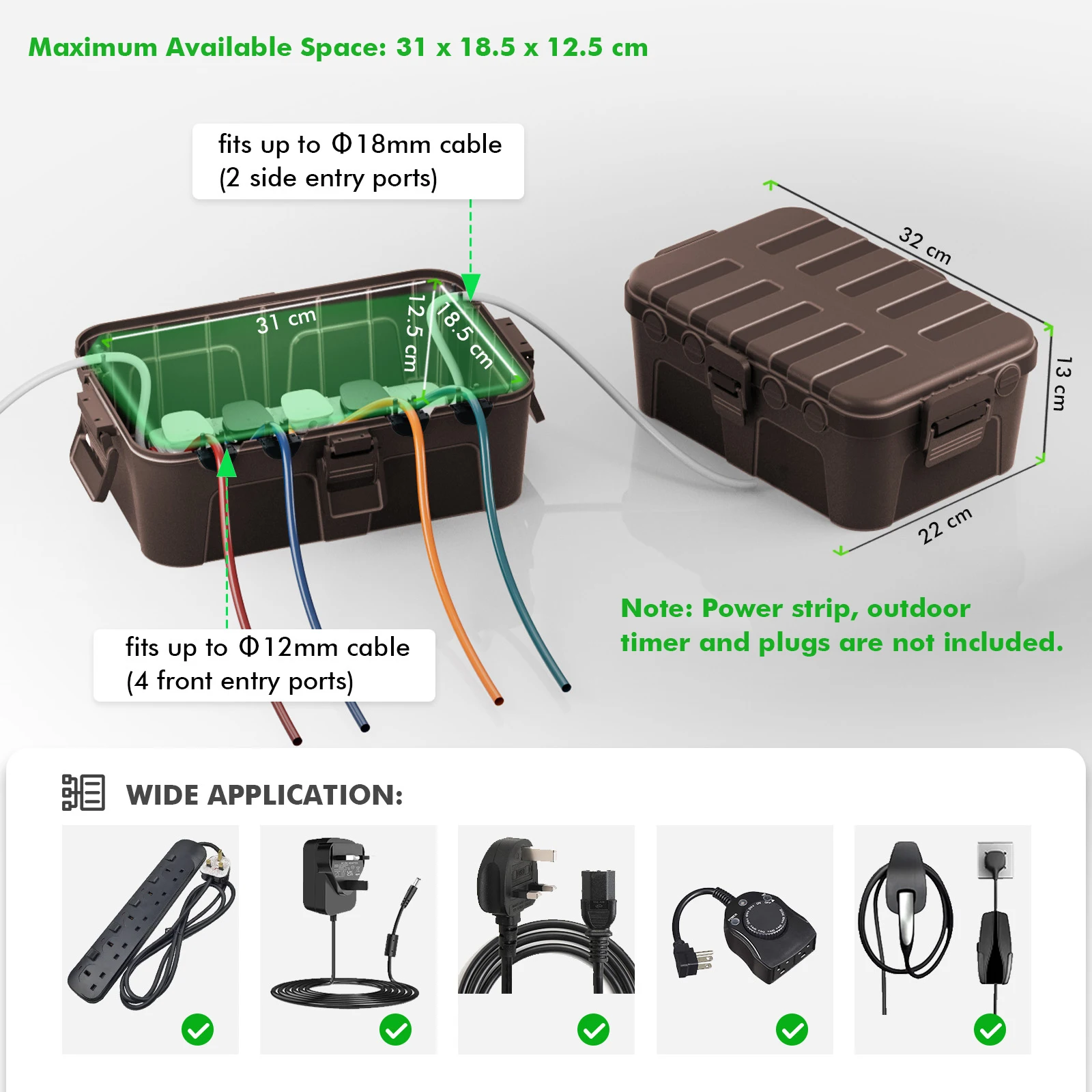 Extragroße Outdoor-Elektrobox, – Outdoor Power Point Cover Bewertung und Preis