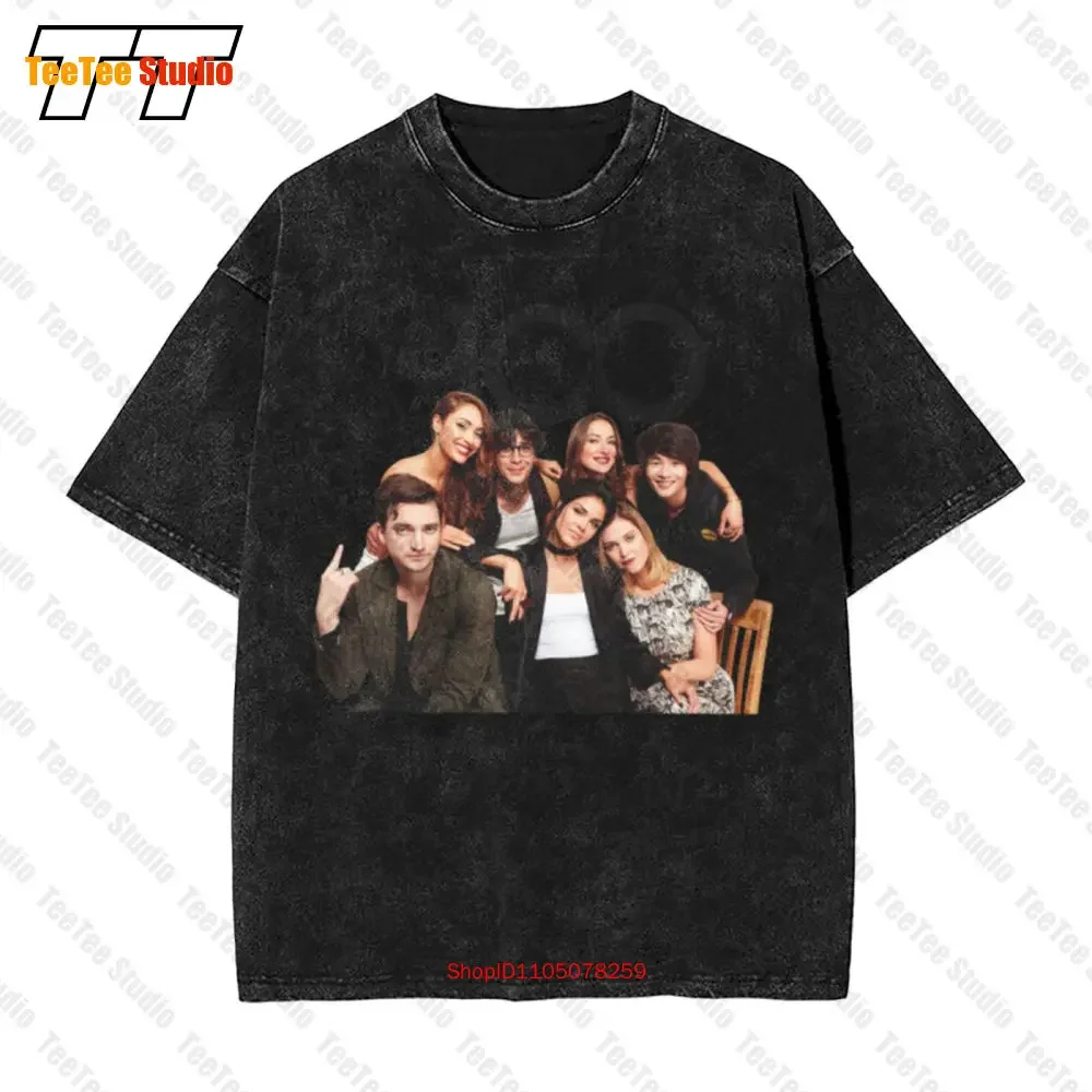 The 100 05Th Anniversary Cast Signatures Vintage Oversized T-Shirt VPYD