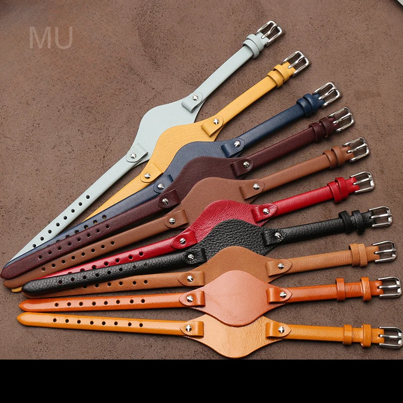 For Fossil Es2830 Es3060 Es3077 Female Watch Series with U-shaped Interface Bottom Stand Soft Sweatproof Watchbands 8mm