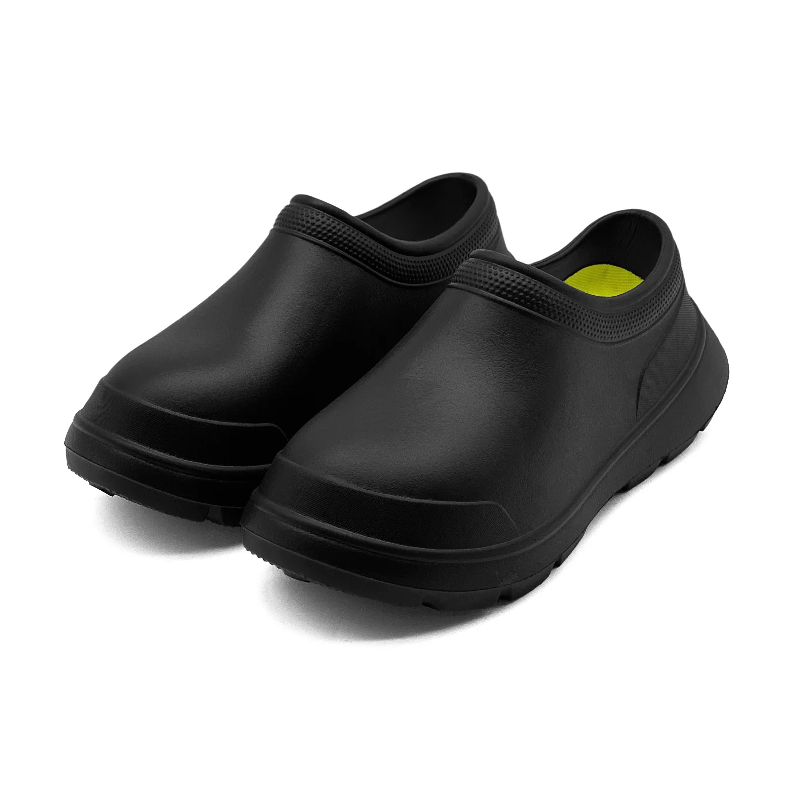 Chef Work Clogs for Men Women, Non‑Slip Waterproof Oil‑Resistant EVA Closed Toe Slip‑On Shoes Restaurant Kitchen Garden Nursing