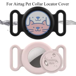 For Apple Airtag Waterproof Silicone Case Pet Collar Anti-loss Cat Dog Locator Colorful Apple GPS Tracker Protection Soft Sleeve