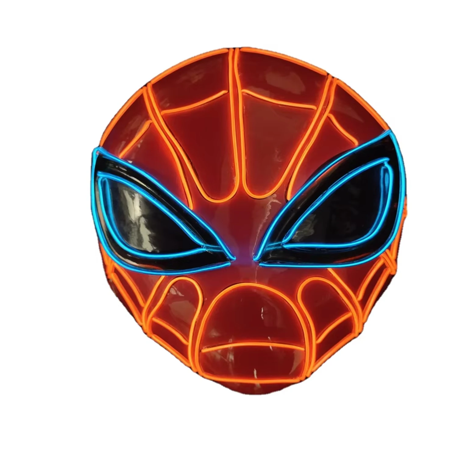 

Newest Halloween Party Mask Spider hero Face Light Up Mask Led For Party Children Adult