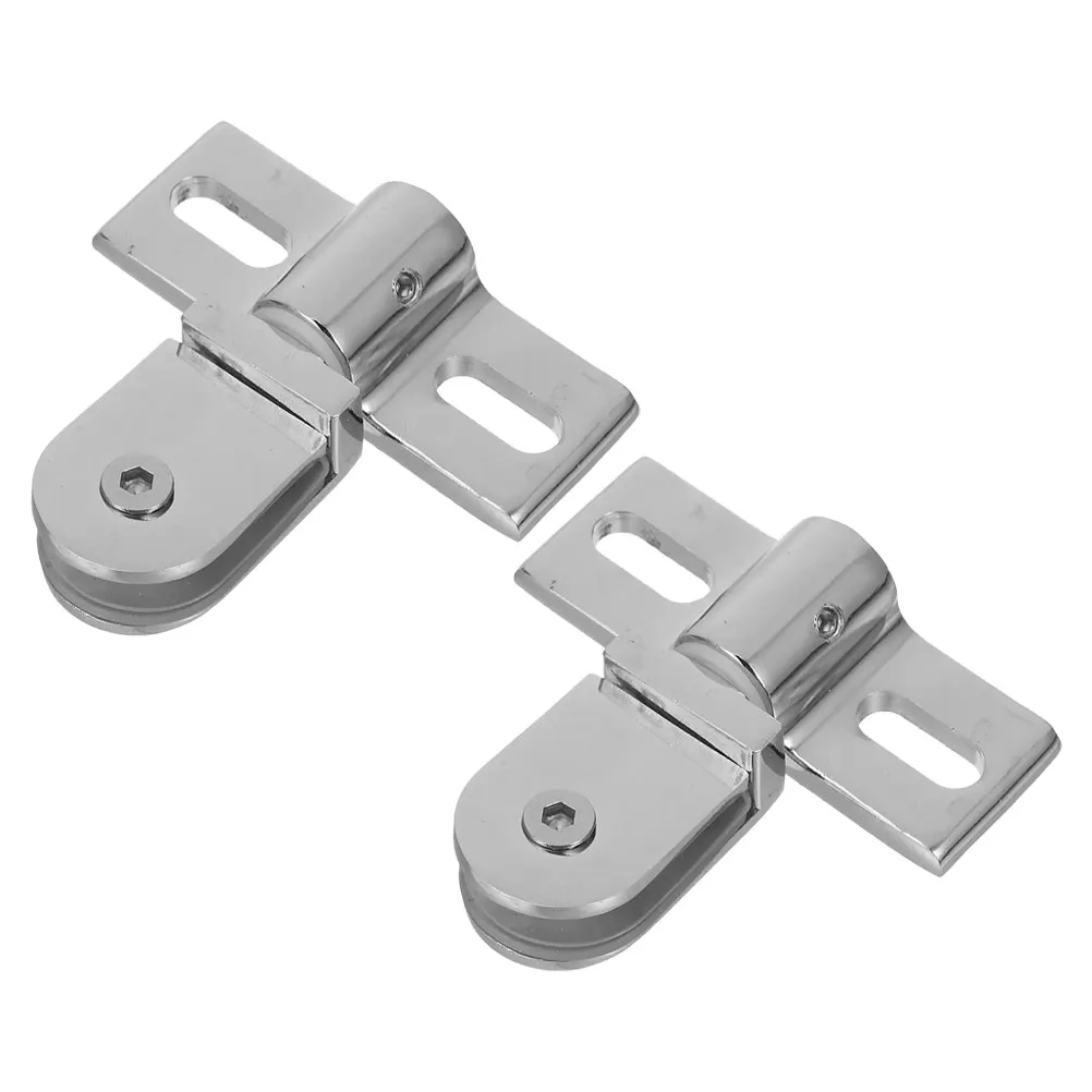 

2Pcs Stainless Steel Glass Shower Door Pivot Hinges Heavy Duty Clamp Replacement Hardware Pivot Shafts