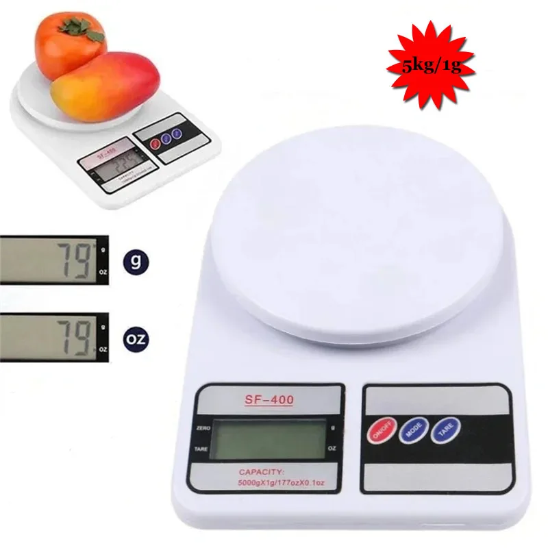 

Digital Kitchen Scale 5kg/1g High-Precision LED Electronic Scales Portable Food Weight Balance Measuring Home Kitchen Tool