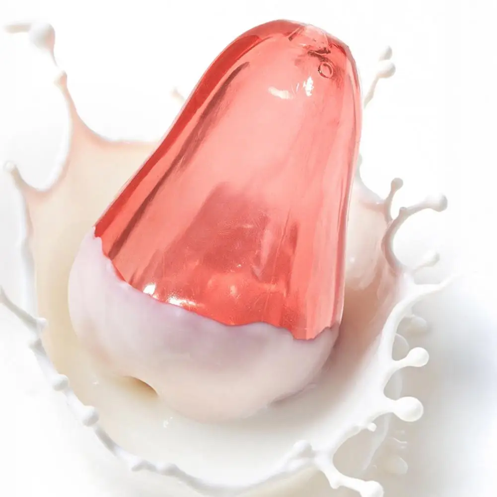 

Dog Chew Toy Pet Chew Toy Transparent Jambu Air Shape Built-in Food Leakage Design Slow Feeder Dog Toy for Small Medium Dogs