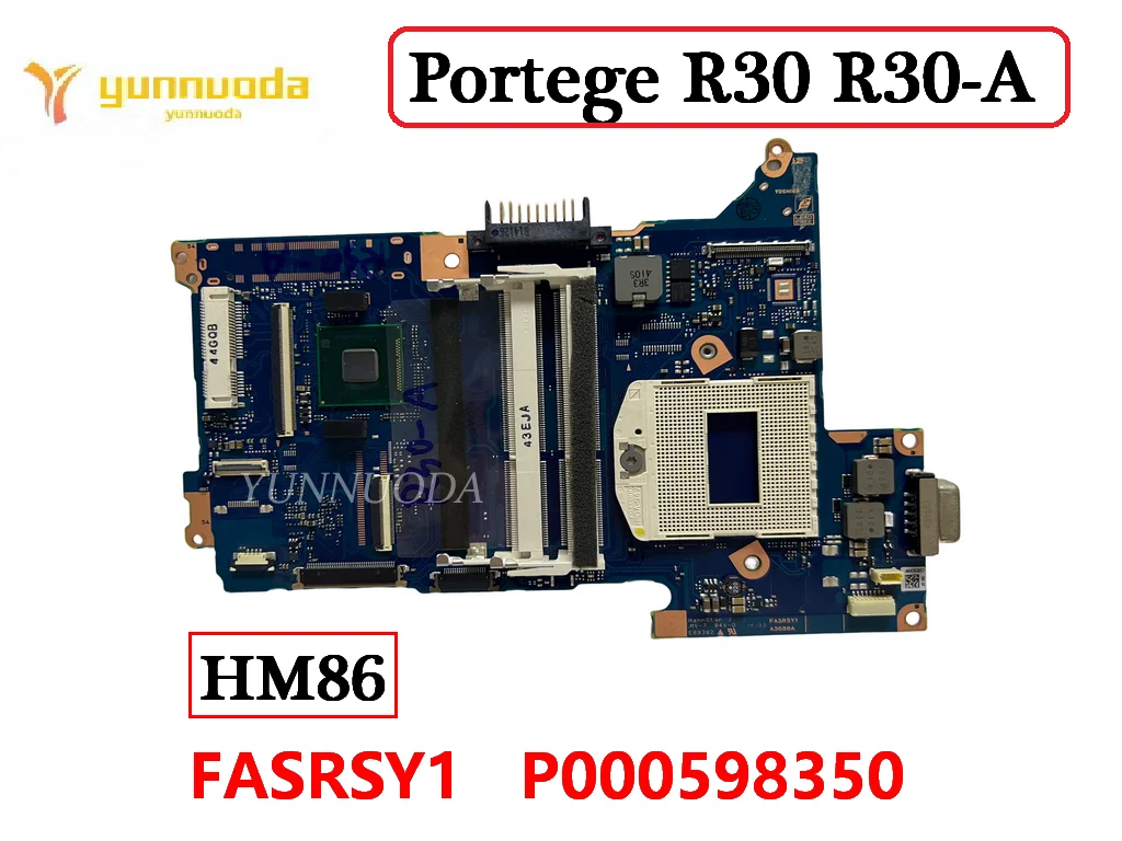 

FASRSY1 For Toshiba Portege R30 R30-A Laptop Motherboard HM86 DDR3L P000598350 100% Tested