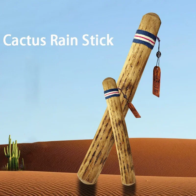 Cactus Rain Stick Large Rainmaker Shaker Meditation Yoga Relaxation Instrument Professional Healing Sound Therapy Accessory