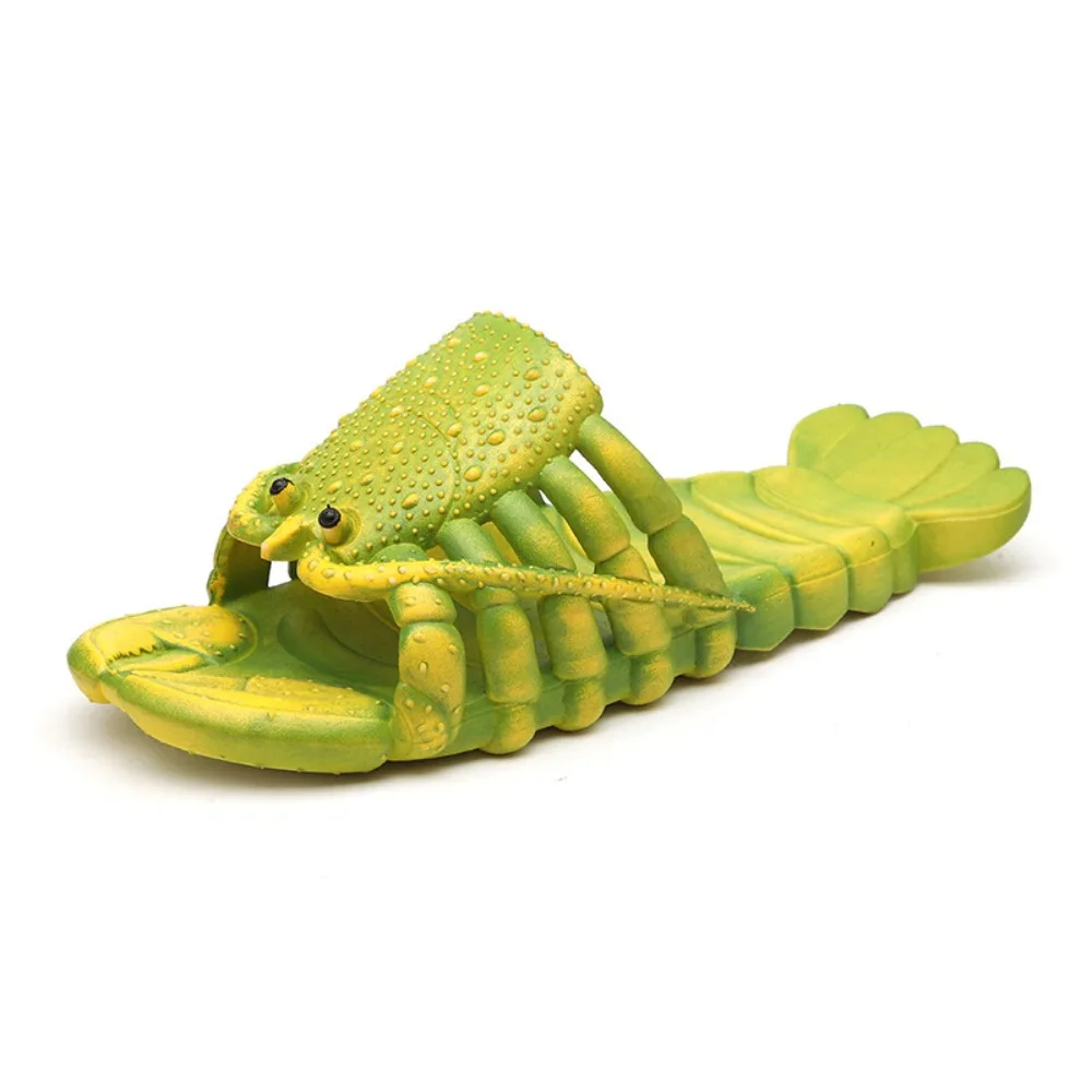 

Comfortable Non-Slip Lobster Slippers PVC Soft Sole Slides Sandals Beach Wear Shoes Funny Cartoon Shrimp Slippers Beach
