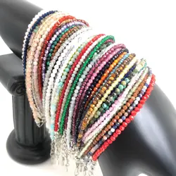 Natural Stone 2-3mm cut bracelet necklace Jewelry Bead Foot Chain lapis lazuli zircon quartz amazonite New In Cute Summer
