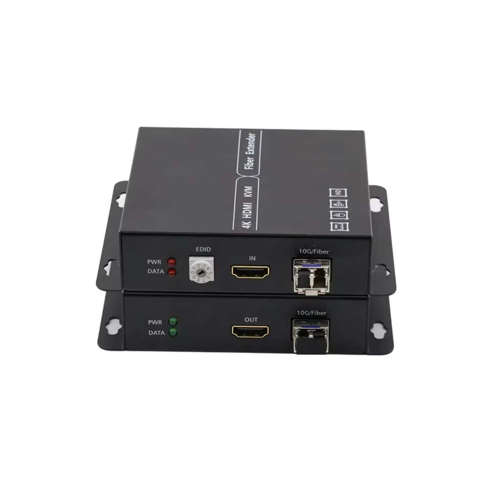 Extensor óptico de vídeo y Audio HD 4k x 2k, convertidor de medios de fibra óptica CCTV con divisores y convertidores de vídeo de alcance de 20KM