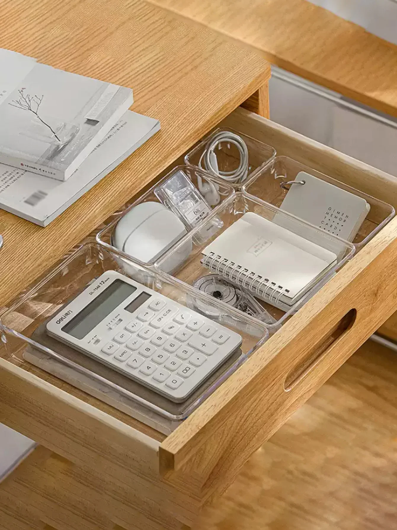 

25pcs Drawer Storage Box Kit, Multifunctional Clear Plastic Drawer Organizer Set, Drawer Divider Organizers And Storage Box